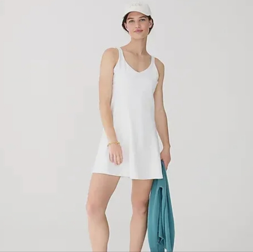 J.Crew CloudStretch side-slit sports dress White Size Small